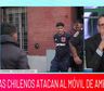 Barras de la U. de Chile intentaron tomar la comisaría y agredieron a un periodista de América TV