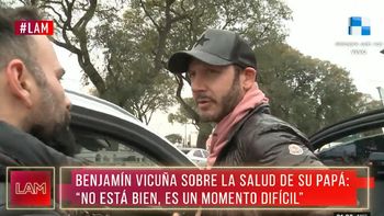 Benjamín Vicuña regresó a la Argentina y habló de la salud de su papá