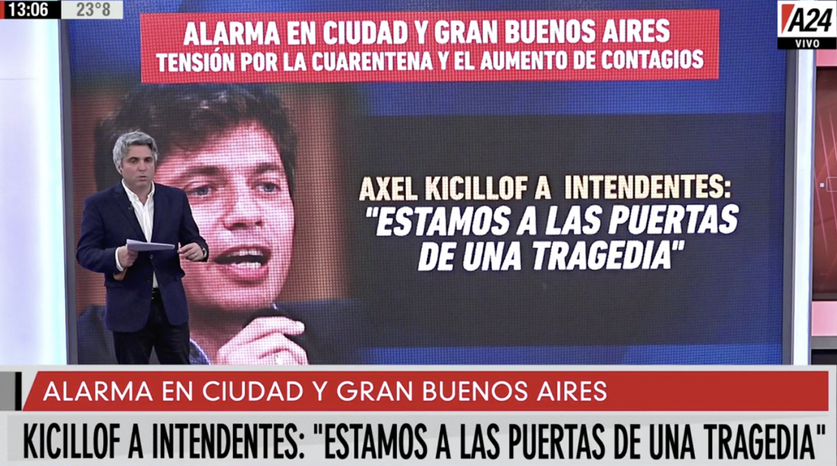 Kicillof a intendentes: Estamos a las puertas de una tragedia