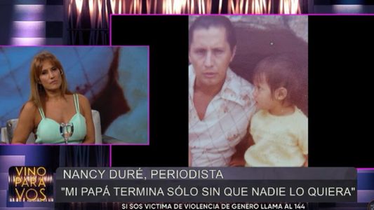 Nancy Duré al ver la foto de su padre en televisión: Me acuerdo del miedo permanente