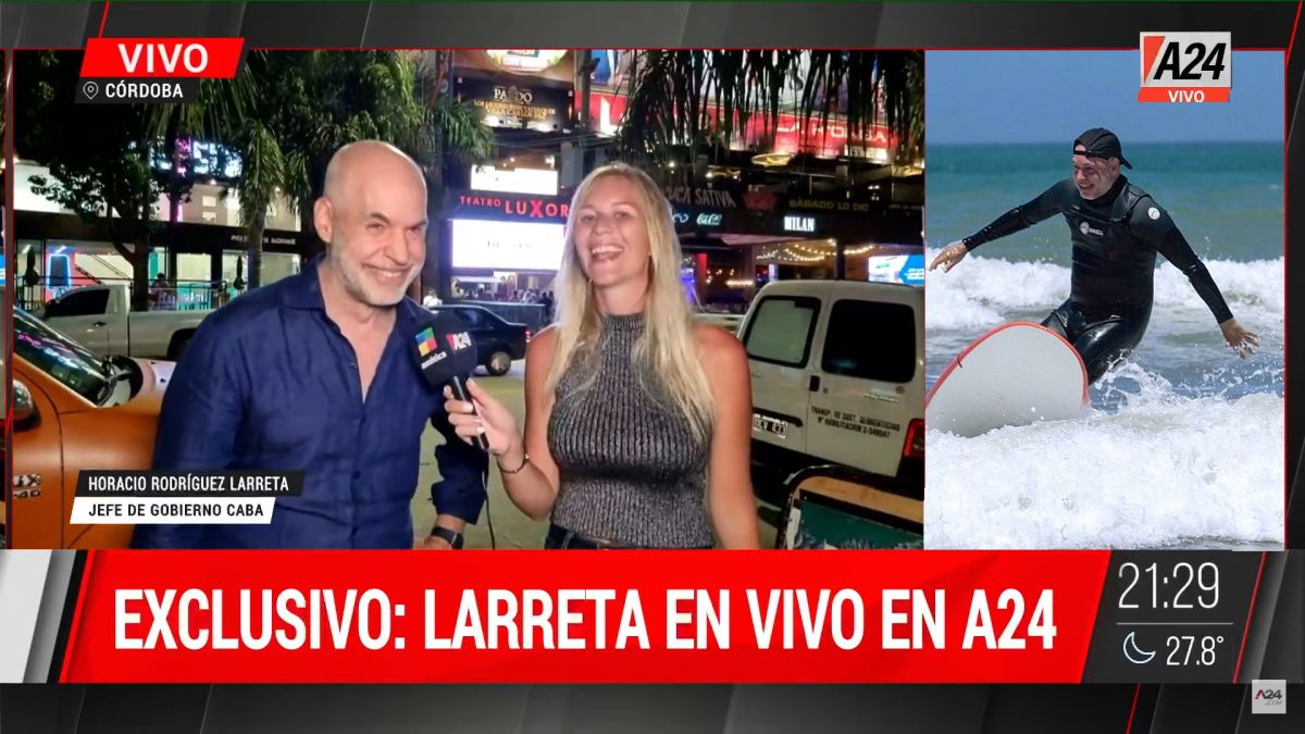 Horacio Rodríguez Larreta dialogó con Gonzalito Rodríguez en Río Revuelto por A24 (Foto: Captura).