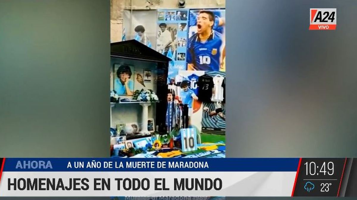 A un año de la muerte de Maradona: los homenajes en el mundo. (captura de&nbsp;