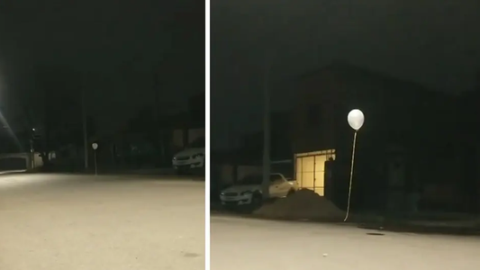 Video: un globo fantasma aterrorizó a dos jóvenes en Tucumán