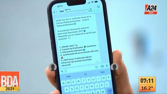 Ya funciona Vot-A, el bot de Whatsapp para saber dónde votar