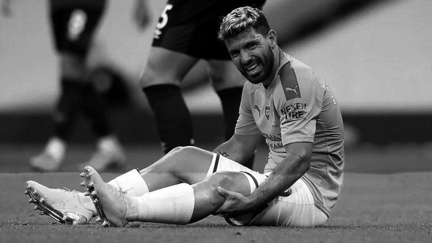 Preocupación: el Kun Agüero salió lesionado en la goleada del City y podrían ser los meniscos