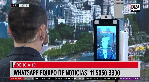Argentinos crean un portero eléctrico que mide la temperatura y alerta sobre el uso o no del barbijo