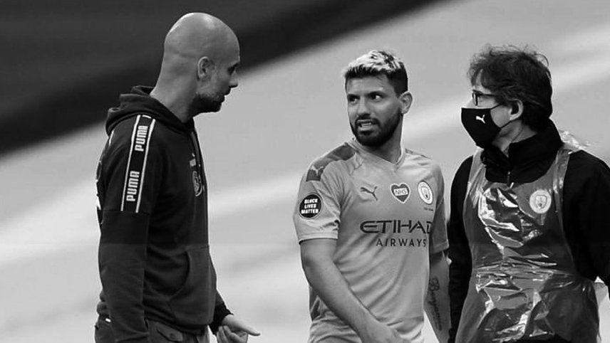 Dos meses después de la operación de meniscos, Agüero volvió a entrenar en Manchester City