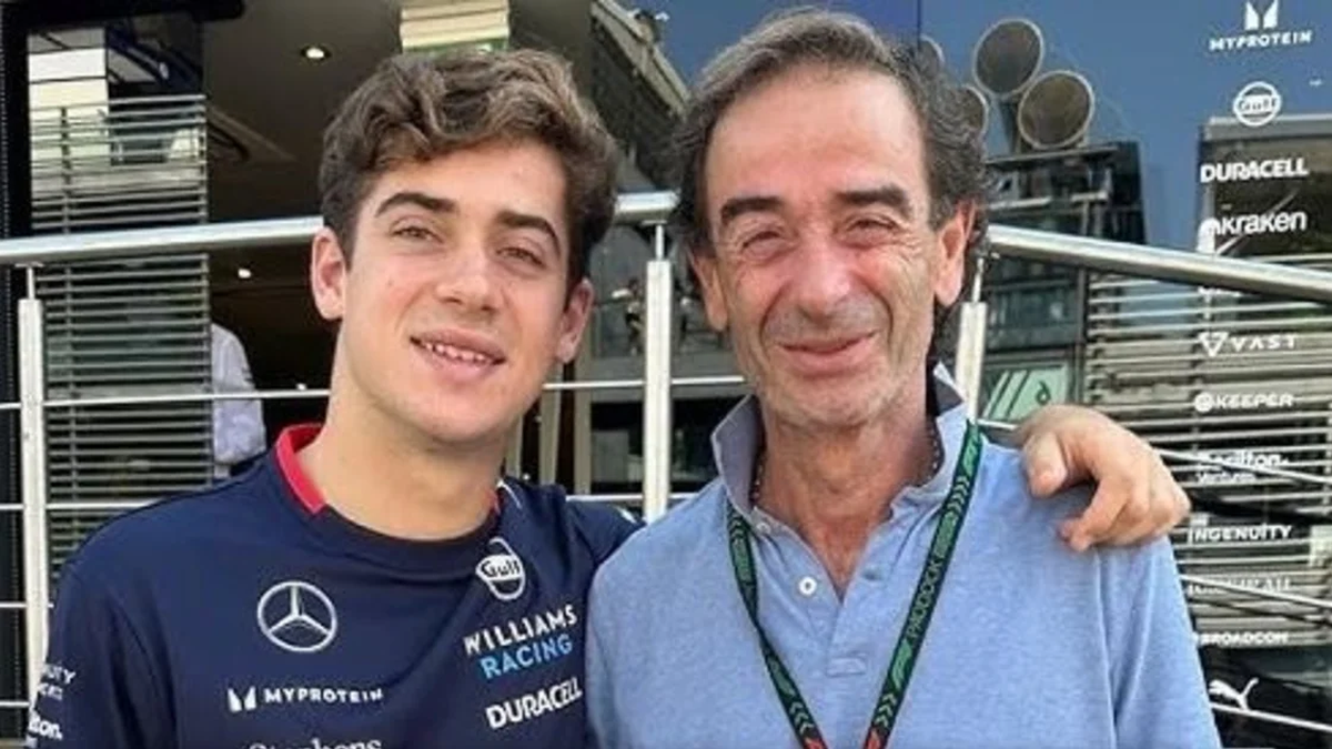 Franco Colapinto y su padre. (Foto: archivo)