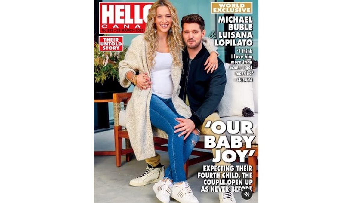 Luisana Lopilato y Michael Bubl&eacute; en la tapa de la revista Hello de Canad&aacute;, donde contaron c&oacute;mo fue que decidieron agrandar la familia.&nbsp;