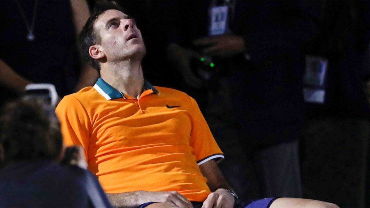 Pésima noticia para Del Potro: se fracturó la rótula de su rodilla derecha y estará varios meses afuera