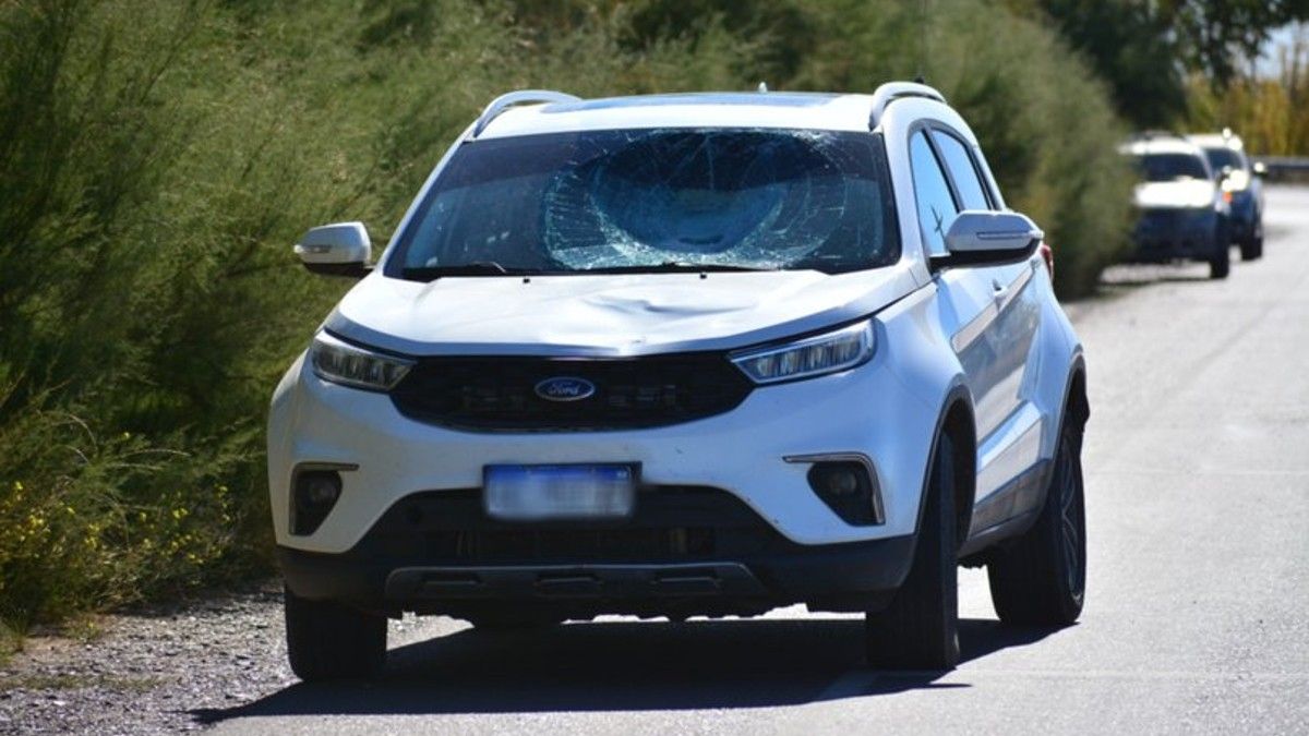 El auto conducido por el ministro. Fuente: El Chubut.&nbsp;