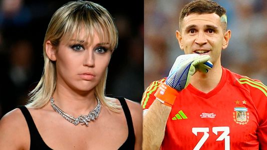 Miley Cyrus sorprendió al imitar al Dibu Martínez con un desubicado gesto