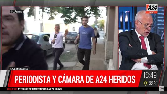 Atacaron en vivo a periodistas de A24 en Zárate: fueron familiares de Máximo Thomsen