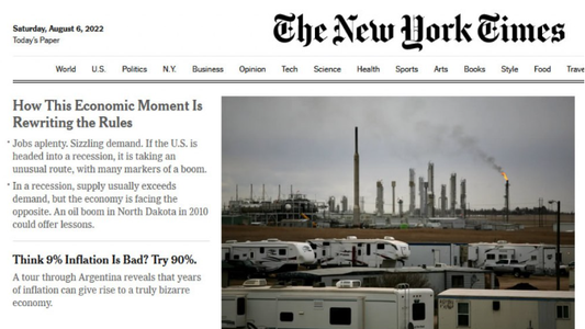 The New York Times comparó la inflación de EEUU con la argentina y fue lapidario: ¿Creés que una inflación del 9% es mala? Probá con el 90%