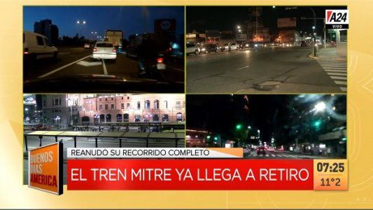 El tren Mitre reanudó el servicio completo hasta la estación Retiro