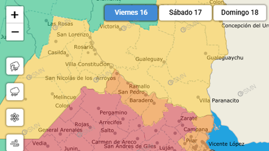 Alerta roja: ¿En qué zonas de la provincia de Buenos Aires rige y cuánta agua caerá?