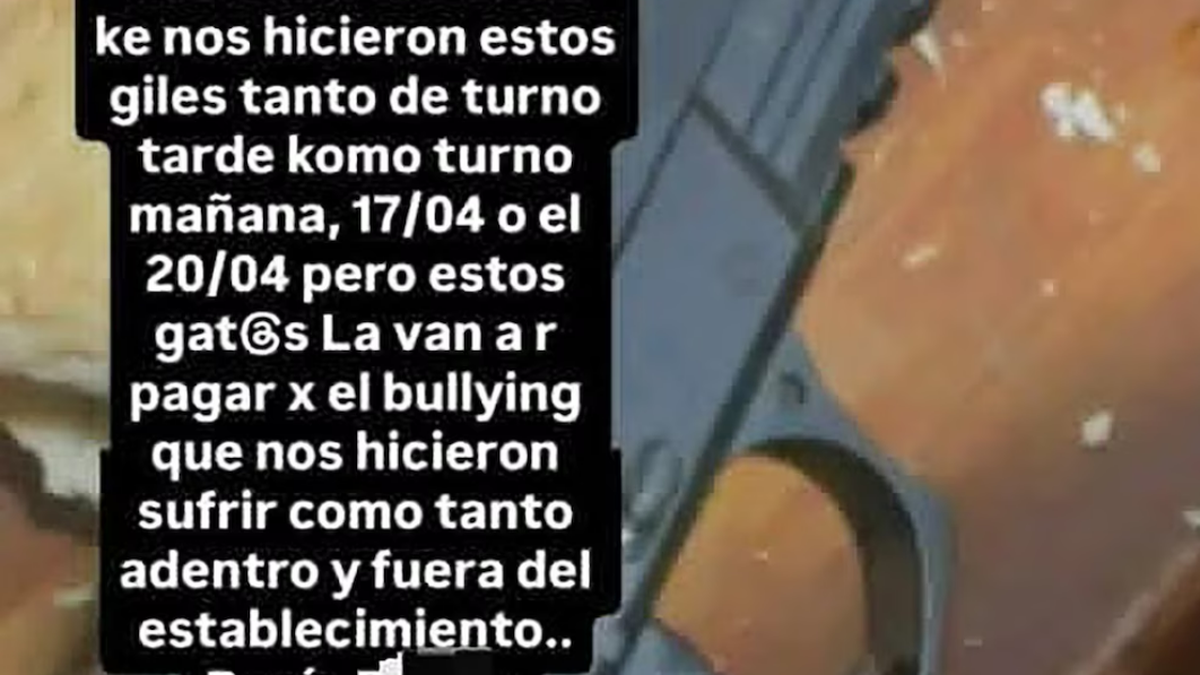 Otra publicación en redes sociales con mensajes intimidatorios. 