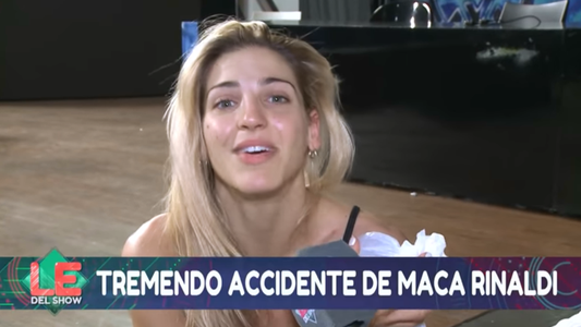El tremendo accidente de Macarena Rinaldi en un ensayo del Bailando: Estoy recontra asustada