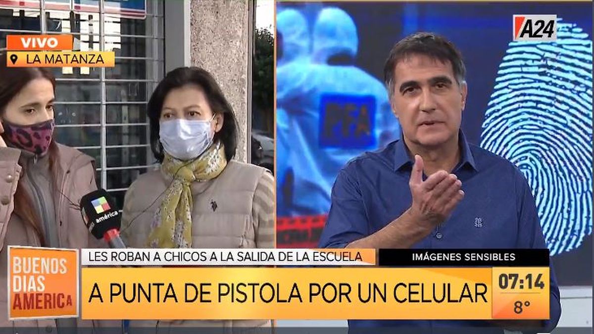 La Tablada: habló la víctima del ataque motochorro donde se robaron hasta la mochila. (Captura de Tv)