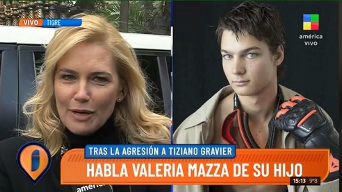 Valeria Mazza y su hijo Tiziano Gravier. 