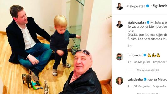 La foto y la frase que posteó Jonatan Viale horas antes de la muerte de su papá