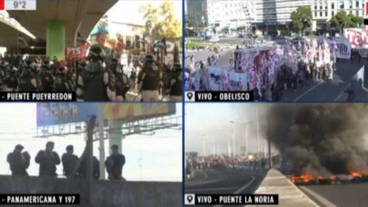 El sindicalismo unido avanza en su quinto paro general contra el gobierno de Macri