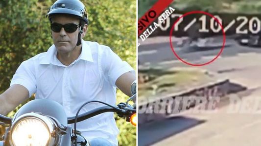 Las imágenes del tremendo accidente en moto de George Clooney