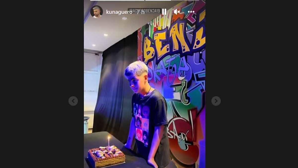 La historia virtual de Sergio el kun Agüero para homenajear a su hijo, Benjamín Agüero Maradona, por su cumpleaños. 