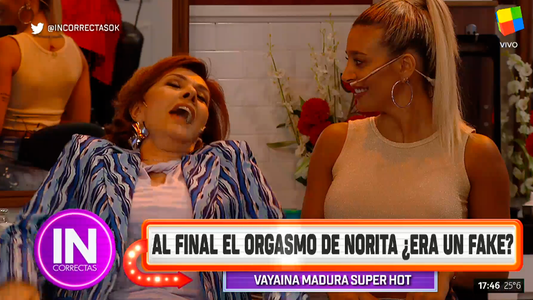 Ovación en Incorrectas por el orgasmo fingido de Nora Cárpena