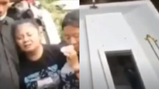 Estremecedor video: un cadáver saluda desde el ataúd