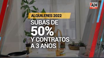 Al ritmo de la inflación, los alquileres con subas del 50%. (Captura de Tv)