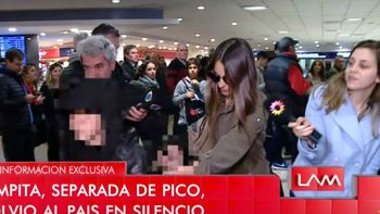 Pampita volvió a la Argentina en silencio y uno de sus hijos le pidió que responda a la prensa