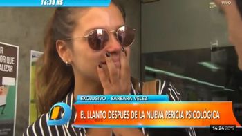 El llanto de Barbie Vélez después de la pericia psiquiátrica