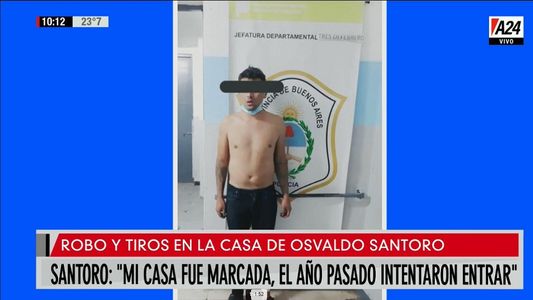 Robo en la casa de Osvaldo Santoro: tiroteo y dos detenidos