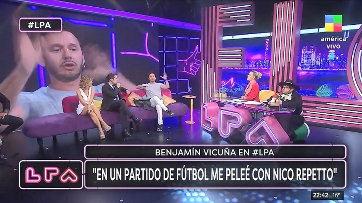 Benjamín Vicuña recordó en LPA (América TV) el día que se peleó con Nicolás Repetto durante un partido de fútbol en Punta del Este.