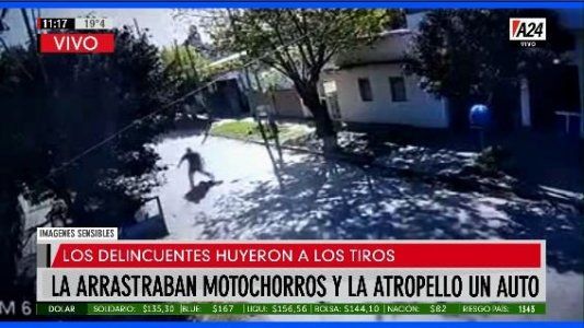 Motochorros atacaron a una mujer y la arrastran por el asfalto hasta ser atropellada