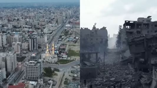 Video apocalíptico: el antes y el después de Gaza tras 2 años de una guerra que parece llegar a su fin