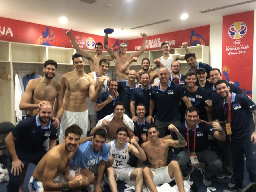 La intimidad del festejo de la Selección en el vestuario