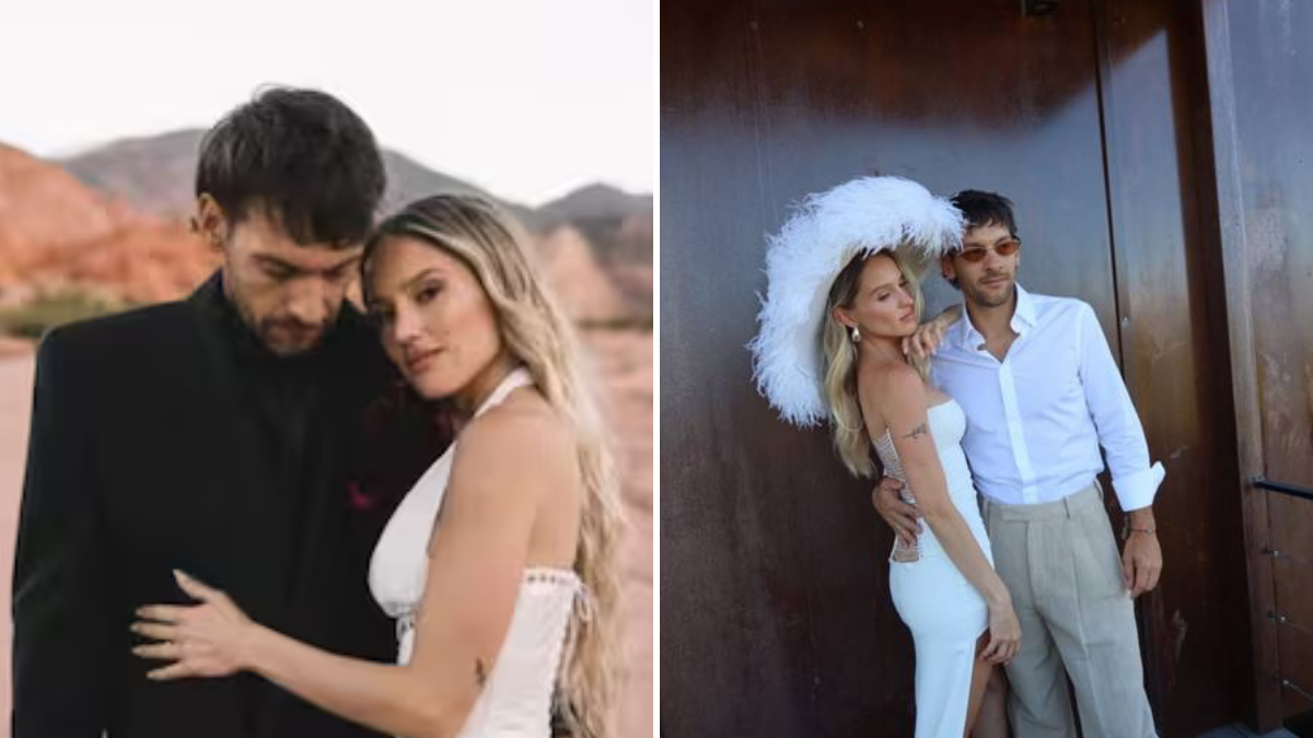 Los novios compartieron en redes sociales imágenes del exclusivo casamiento “Cafayate Fantasy”.&nbsp; realizado en la Quebrada de las Conchas
