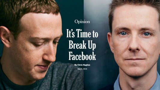 Un cofundador de Facebook pidió que el gobierno de EE.UU. separe a la empresa en tres