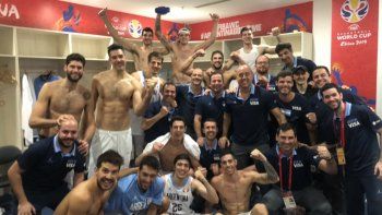 La intimidad del festejo de la Selección en el vestuario