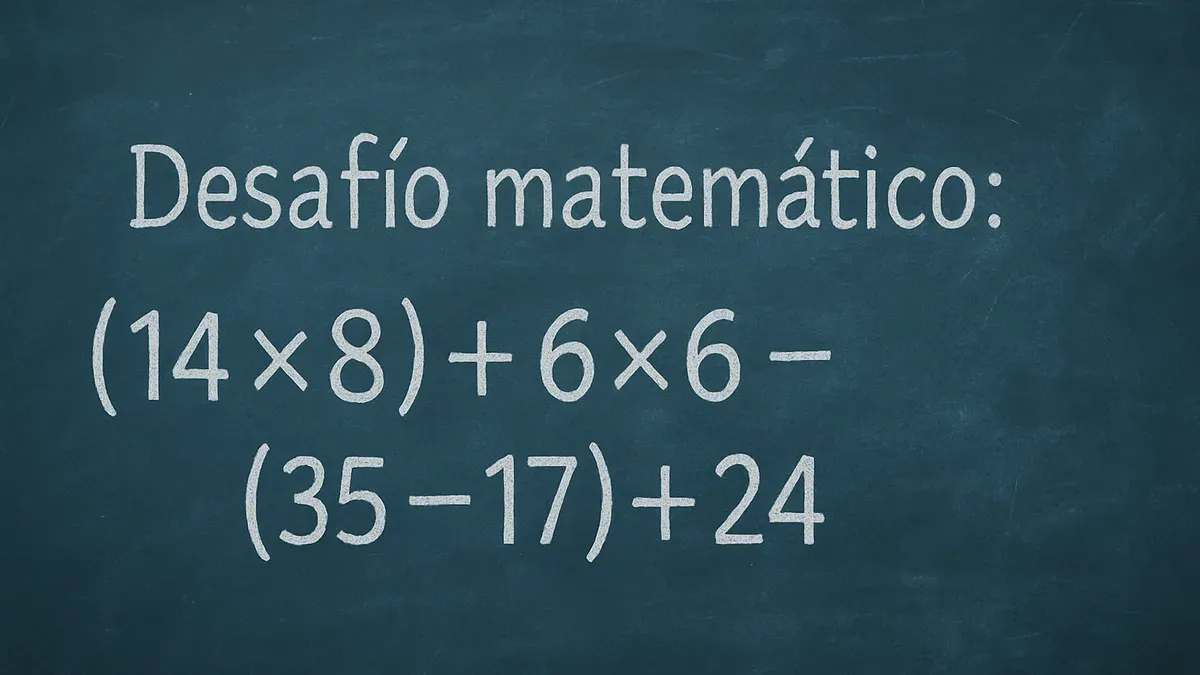 La regla esencial para resolver este desafío matemático es conocido como PEMDAS (por sus siglas en inglés) o jerarquía de operaciones.Imagen de pizarra para Desafío Matemático: esta expresión para resolver sin caer en el error común