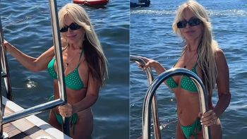 El video del sensual baile de Graciela Alfano en bikini en el mar y la tajante crítica a Pampita