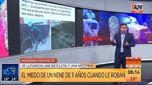 La Plata: así les roban la bicicleta y la mochila a dos hermanos