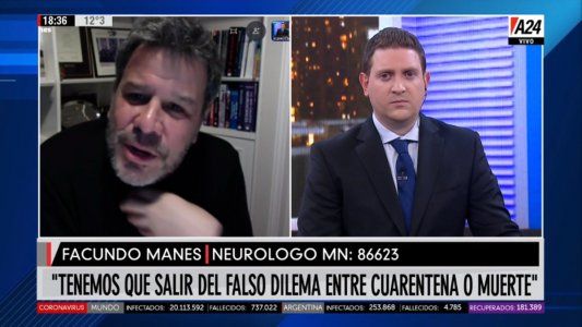 Facundo Manes resaltó la necesidad de salir del falso dilema entre cuarentena y muerte