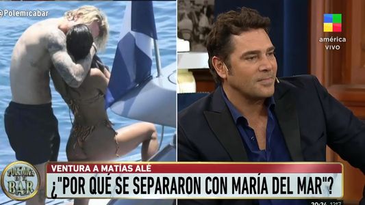 La reacción de Matías Alé al ver las fotos de María del Mar con el arquero alemán, en un yate y en Grecia