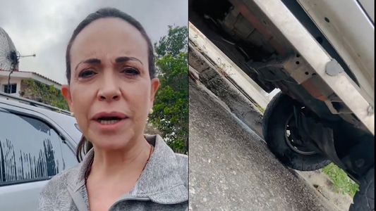 La opositora Corina Machado denunció un atentado en su contra y responsabilizó a Maduro