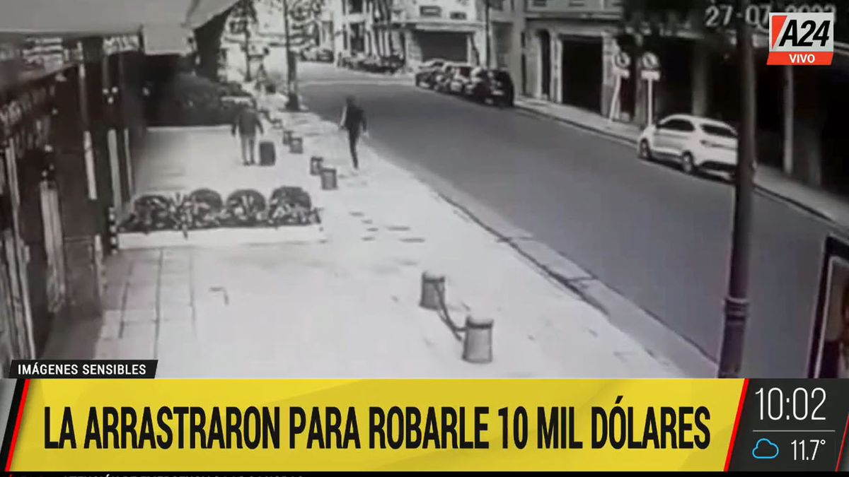 Violento robo a una anciana que cayó en el cuento del tío y le robaron 10 mil dólares (Foto: captura de video)
