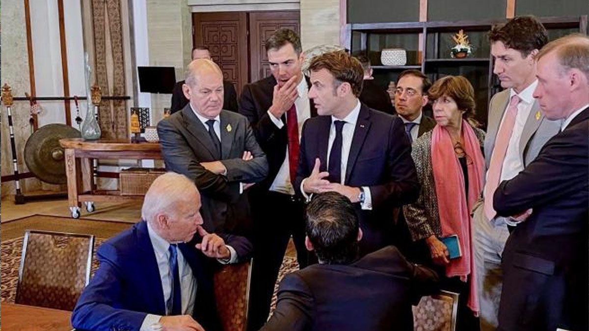 En el marco de la cumbre del G20, Joe Biden se reuni&oacute; con sus aliados en la OTAN (Foto: Gentileza Heraldo de Arag&oacute;n)