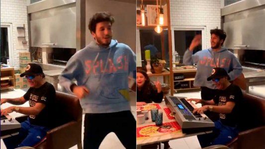 Inesperado: Sebastián Yatra pegó onda con Pablo Lescano y tocaron juntos